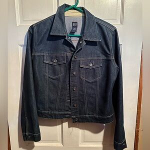 GAP Dark Wash Classic Denim Jacket with Stretch